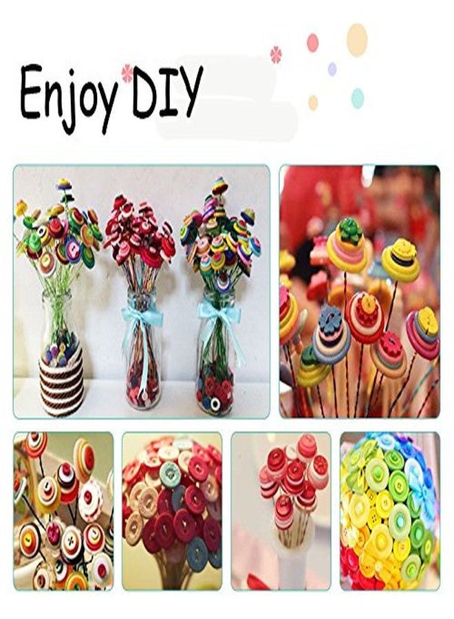 Haawooky 500-700 PCS Assorted Mixed Color Resin Buttons 2 and 4 Holes Round Craft for Sewing DIY Crafts Children's Manual Button Painting,DIY Handmade Ornament - Image 4